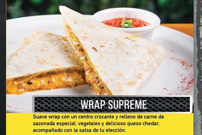 Wrap Supreme Menu Wet Willys Guadalajara