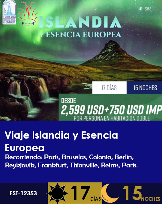 Promo de Viaje a Islandia, Escencia Europea con FunShaft Travel