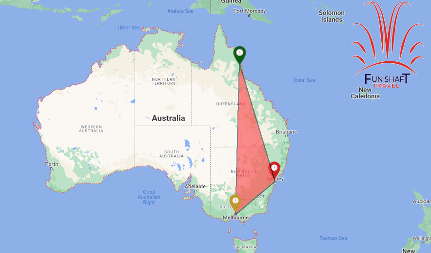 Mapa Tour Australia Clasica