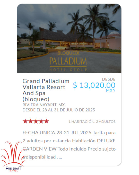 Imagen de proximo Viaje - Promocion  Hotel Palladium Punta Mita - Vallarta